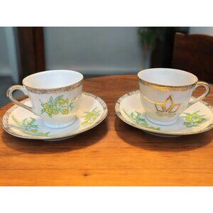 Set of 2 Vintage South Carolina Tricentennial Demitasse Cup & Saucer Made in Jap